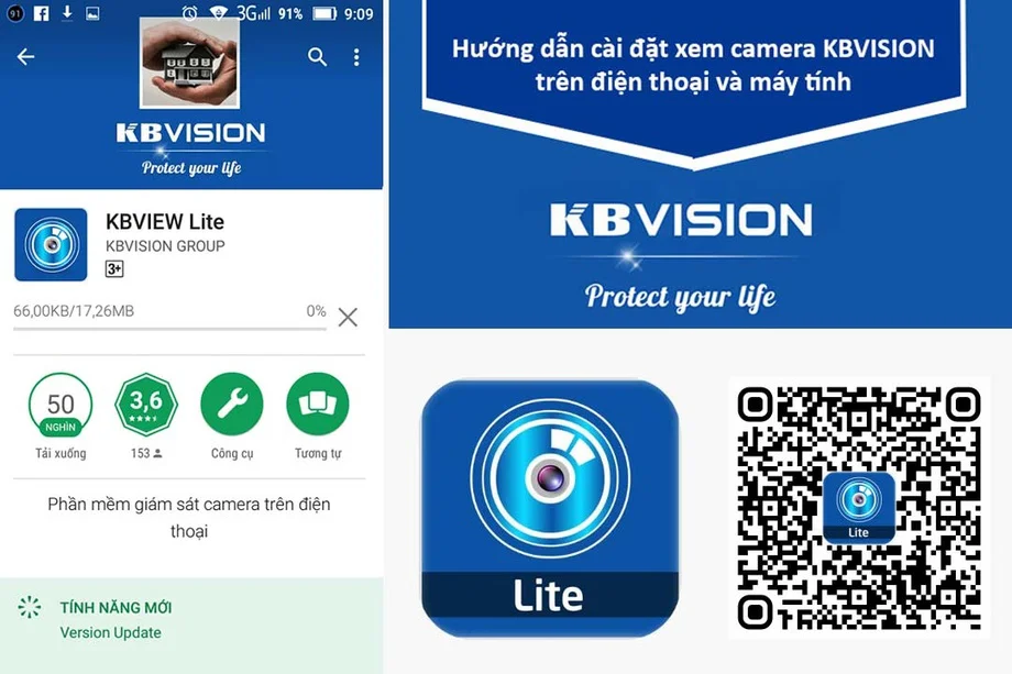 Hướng dẫn xem và điều khiển camera KBvision trên điện thoại