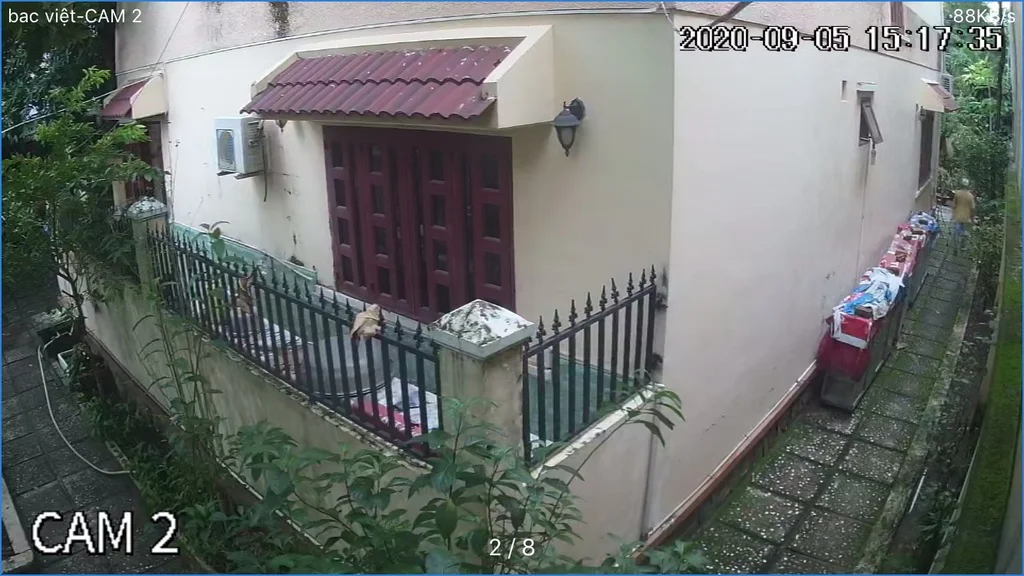 Lắp camera quan sát cho gia đình ở góc sau nhà tại Kiến Tường